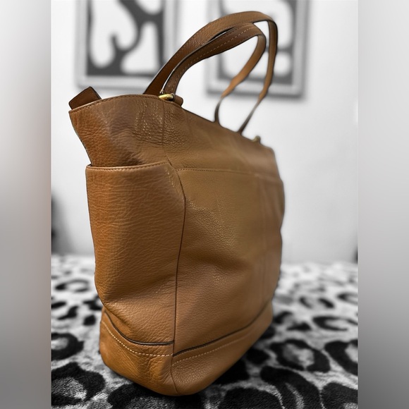 Coach Brown Leather Tote Bag - Picture 2 of 6